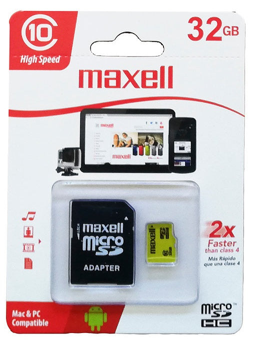 Micro SD (Memoria) MAXELL 32 GB clase 10
